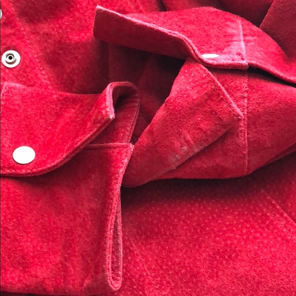 Red suede blazer - Picture 5 of 6